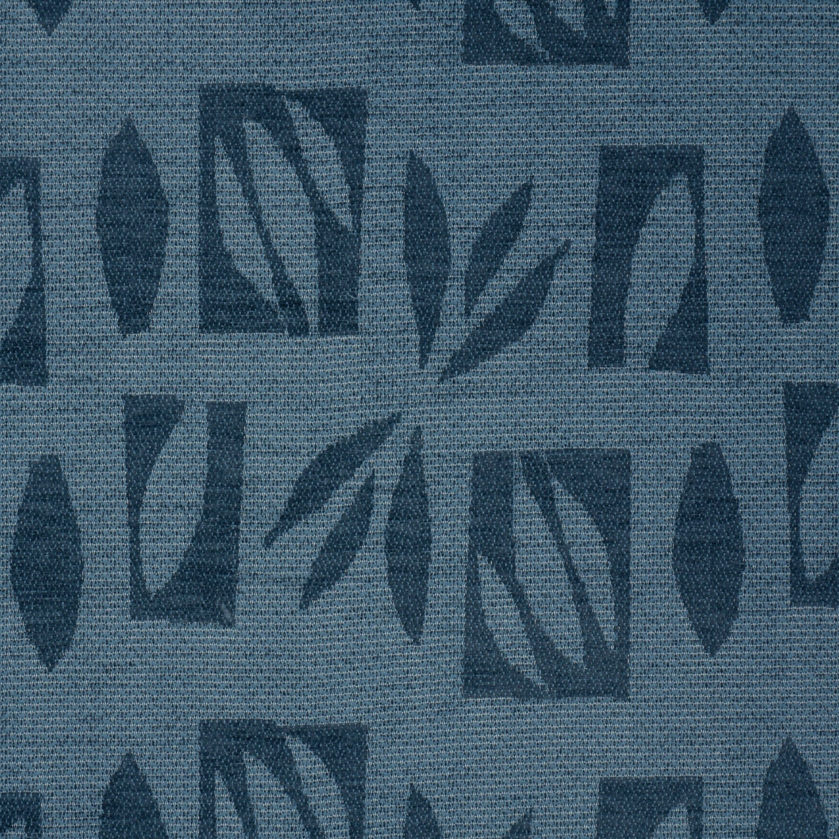 Banana Leaf Cut Out fabric in blue color - pattern number 85880 - by Schumacher in the Caroline Z Hurley collection