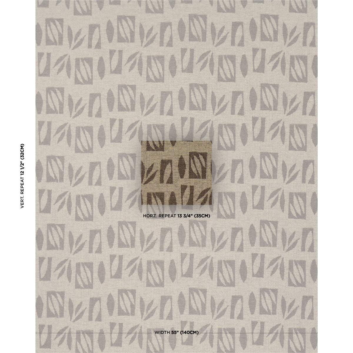 Banana Leaf Cut Out fabric in brown color - pattern number 85882 - by Schumacher in the Caroline Z Hurley collection