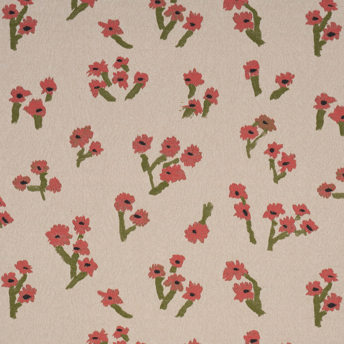Rosie Posy Woven fabric in red color - pattern number 85890 - by Schumacher in the Caroline Z Hurley collection