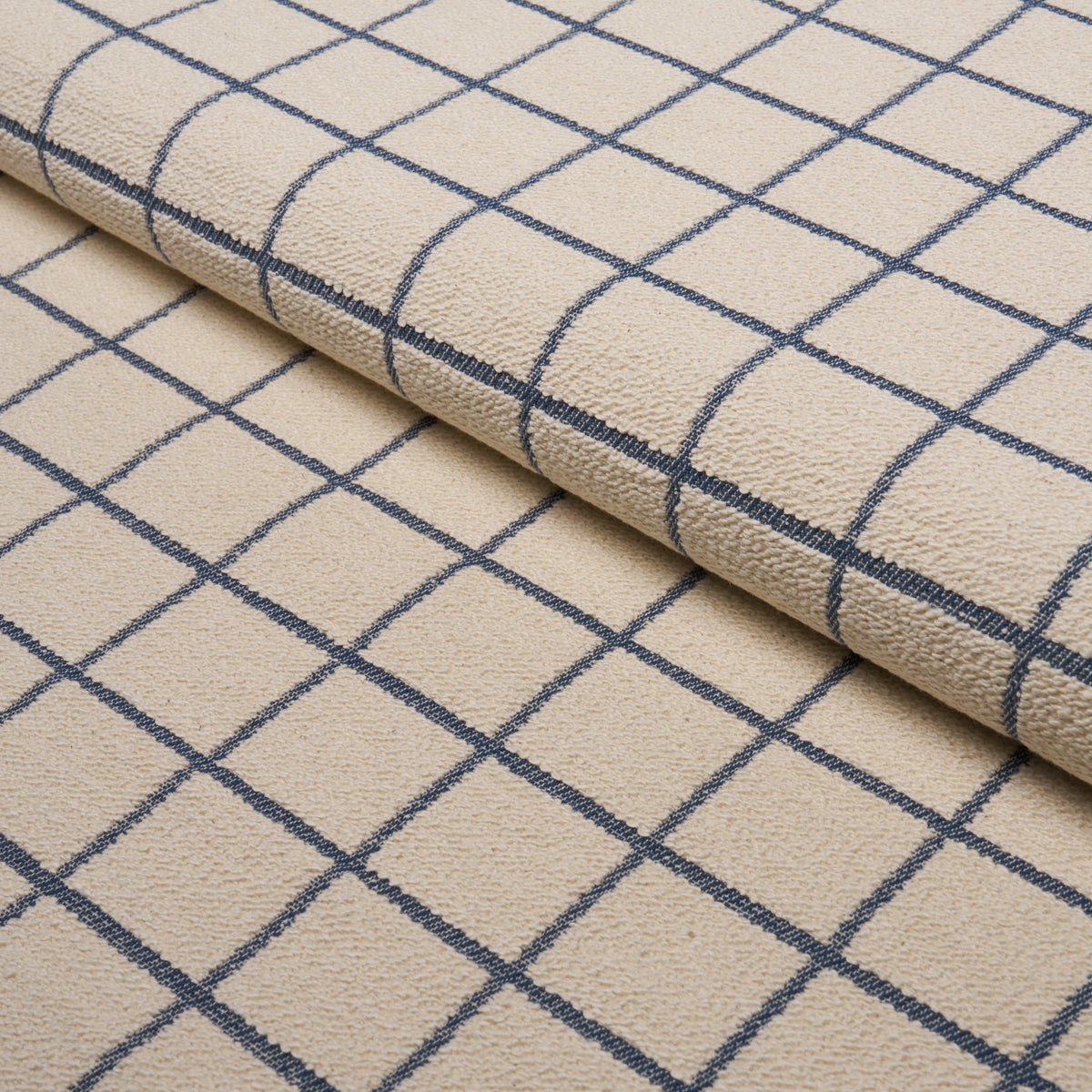 Tucson Grid fabric in blue color - pattern number 85921 - by Schumacher in the Caroline Z Hurley collection