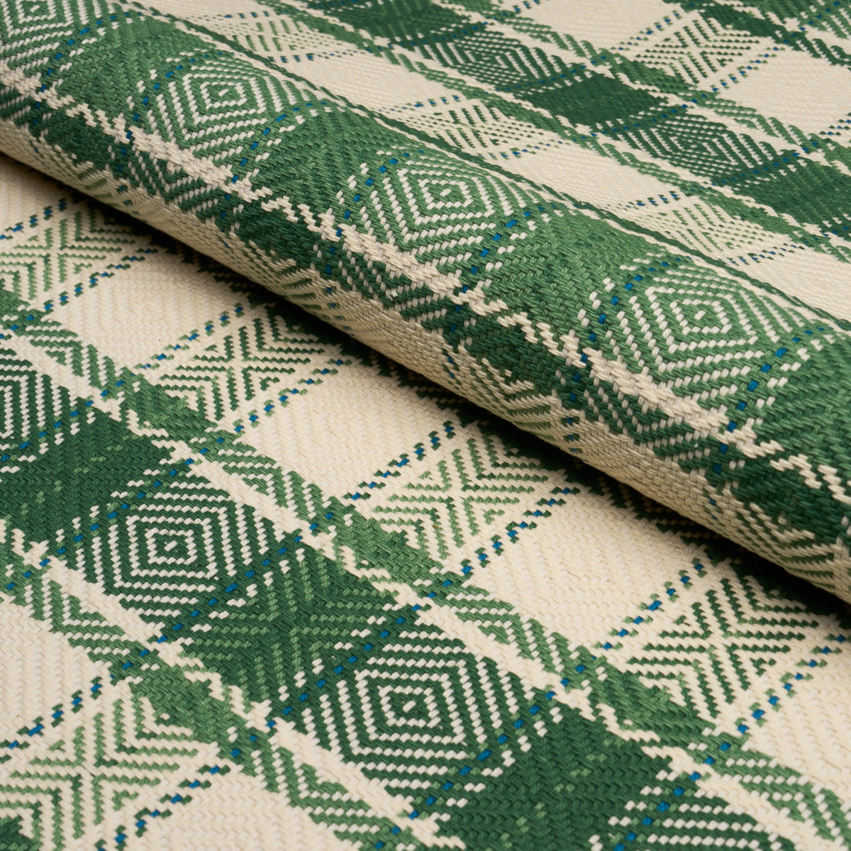 Heidi Plaid fabric in leaf color - pattern number 85992 - by Schumacher in the Prairie collection