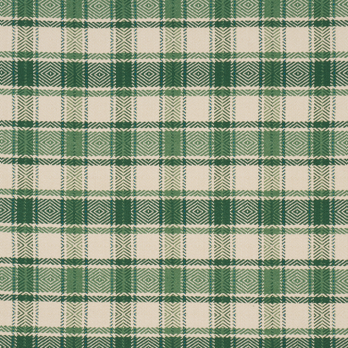 Heidi Plaid fabric in leaf color - pattern number 85992 - by Schumacher in the Prairie collection