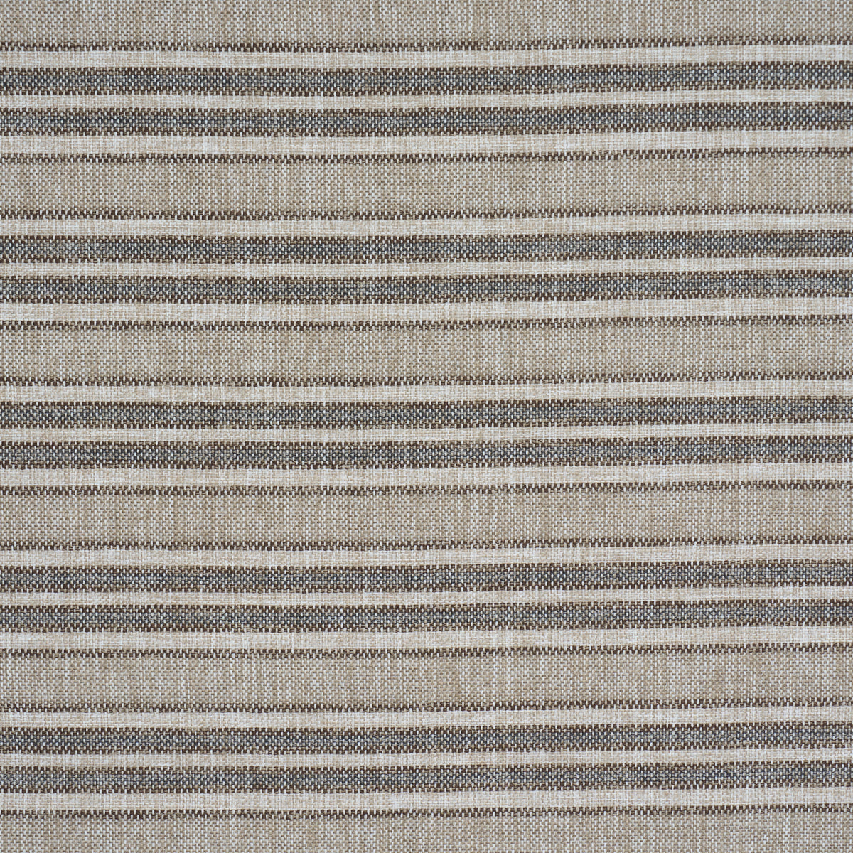 Even Keel Outdoor Stripe fabric in greige color - pattern number 86030 - by Schumacher in the Perennial Favorites collection