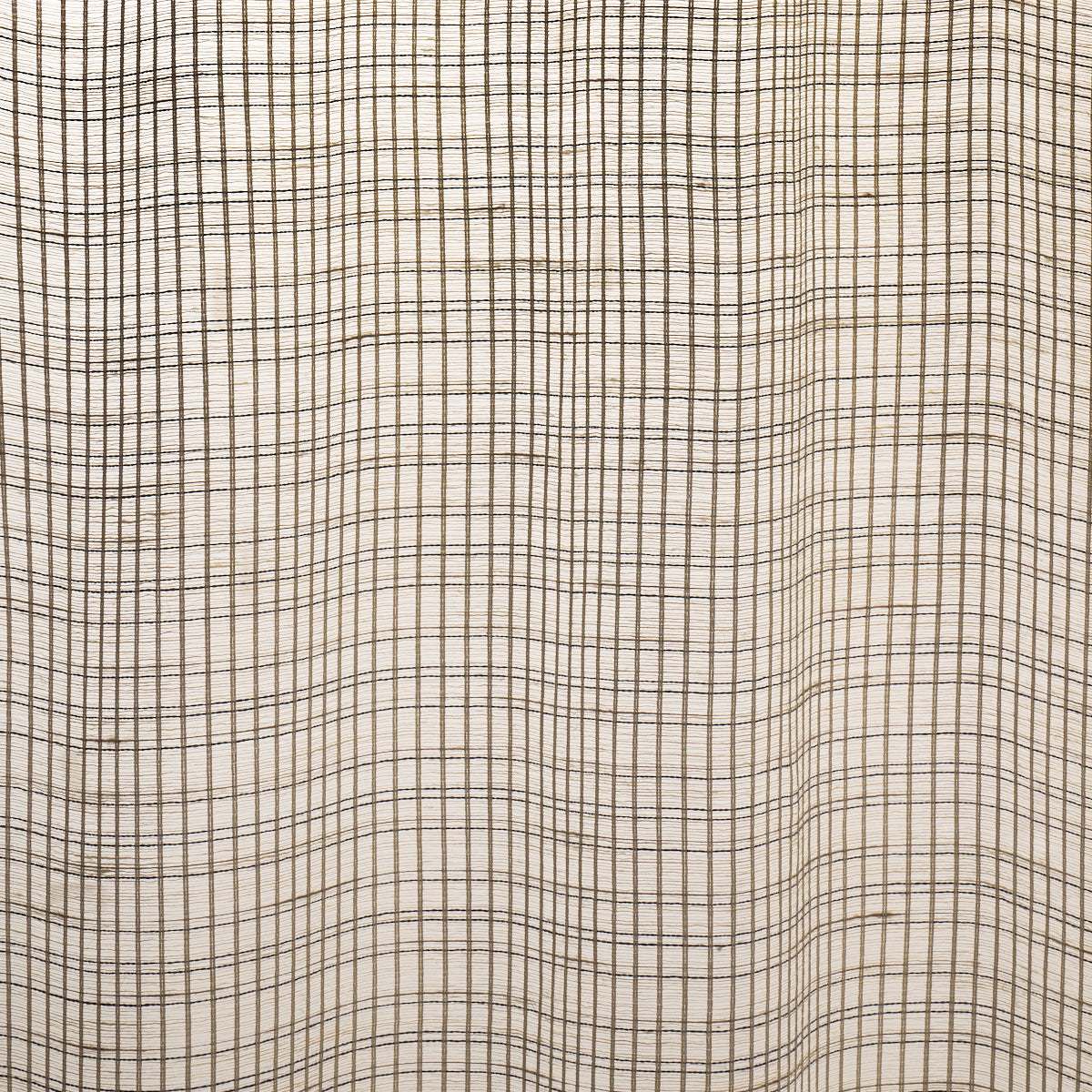 Payton Linen Sheer Grid fabric in black & white color - pattern number 86050 - by Schumacher in the Patterson Flynn collection