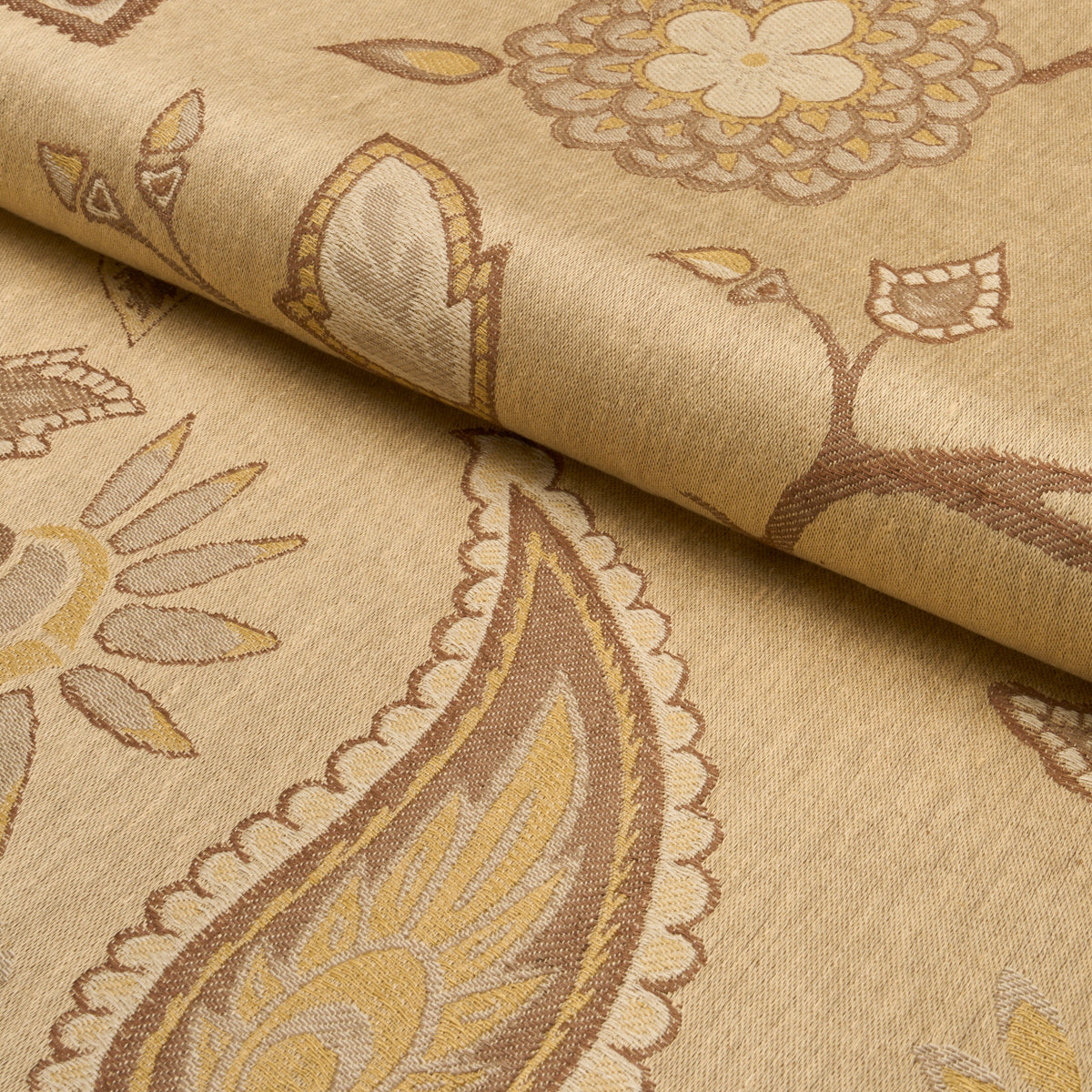 Fiammetta Jacquard fabric in oro color - pattern number 86150 - by Schumacher in the Acquerello collection