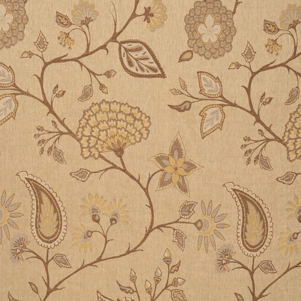 Fiammetta Jacquard fabric in oro color - pattern number 86150 - by Schumacher in the Acquerello collection