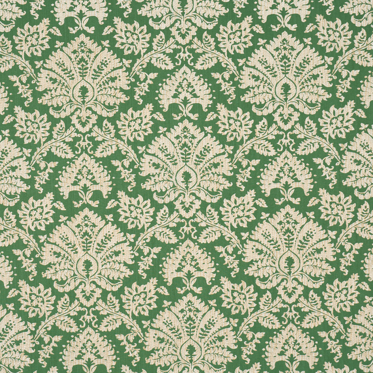 Gianna Embroidery fabric in emerald color - pattern number 86160 - by Schumacher in the Acquerello collection