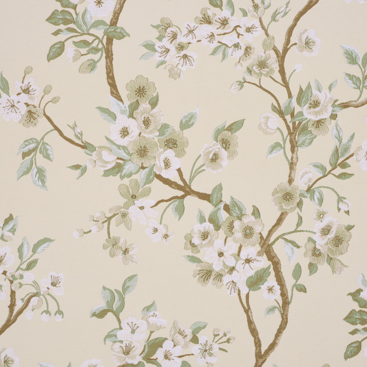 Cherry Blossom fabric in citron color - pattern number 86220 - by Schumacher in the Schumacher Classics collection