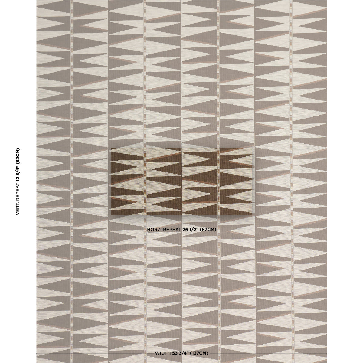 Sarita Tapestry fabric in java color - pattern number 86250 - by Schumacher in the True Stripes collection
