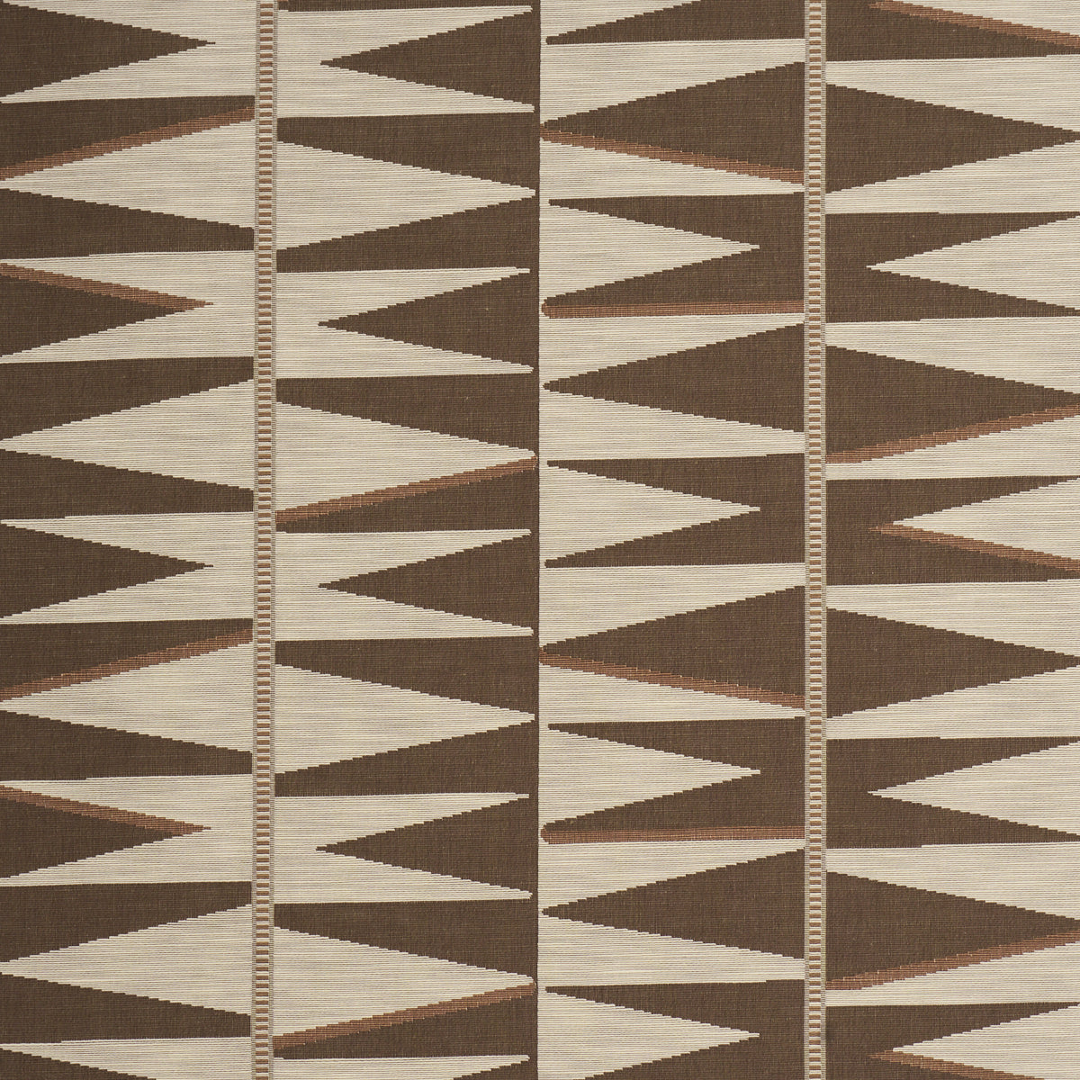 Sarita Tapestry fabric in java color - pattern number 86250 - by Schumacher in the True Stripes collection