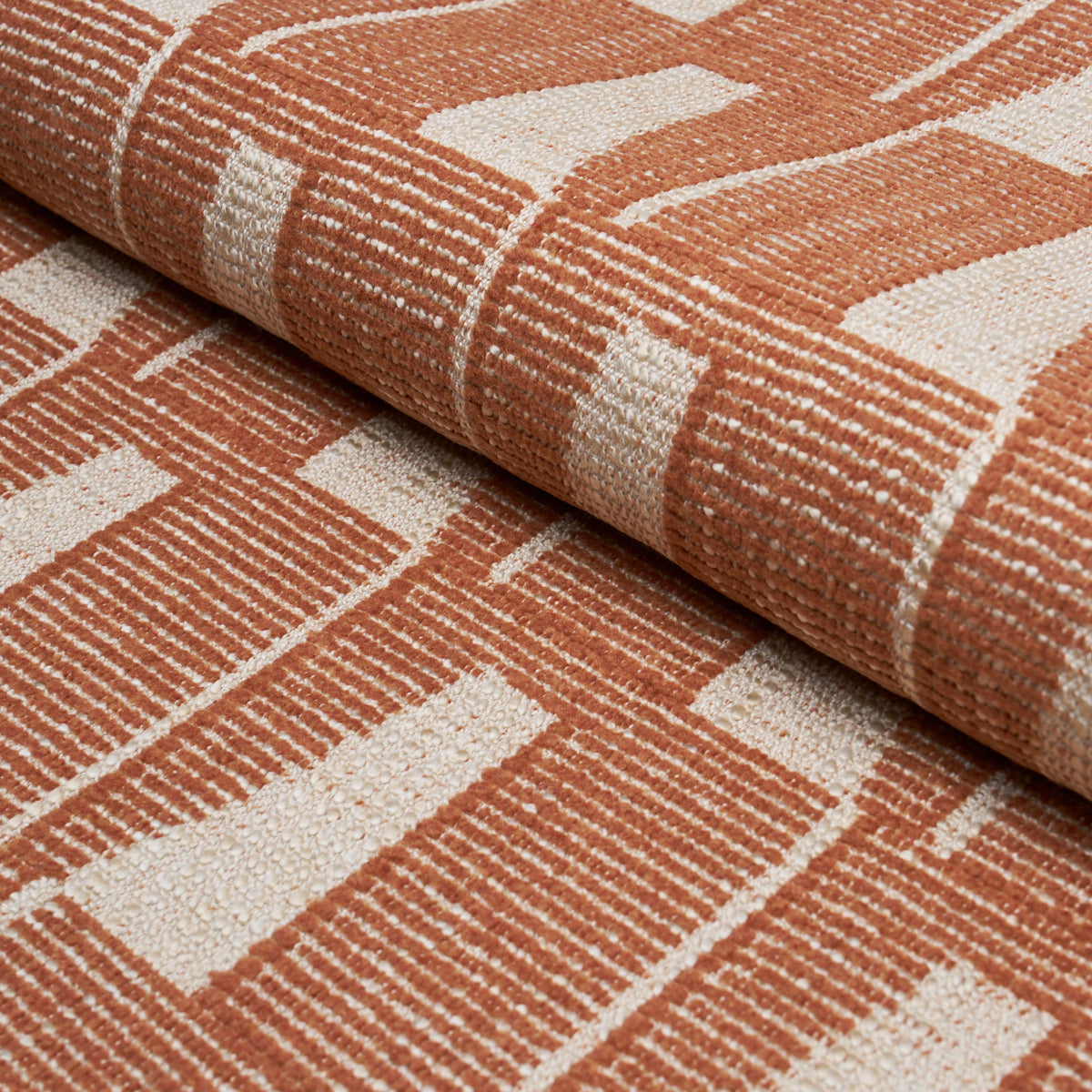 Gaetan Performance fabric in terracotta color - pattern number 86422 - by Schumacher in the Schumacher Utility: Wovens collection