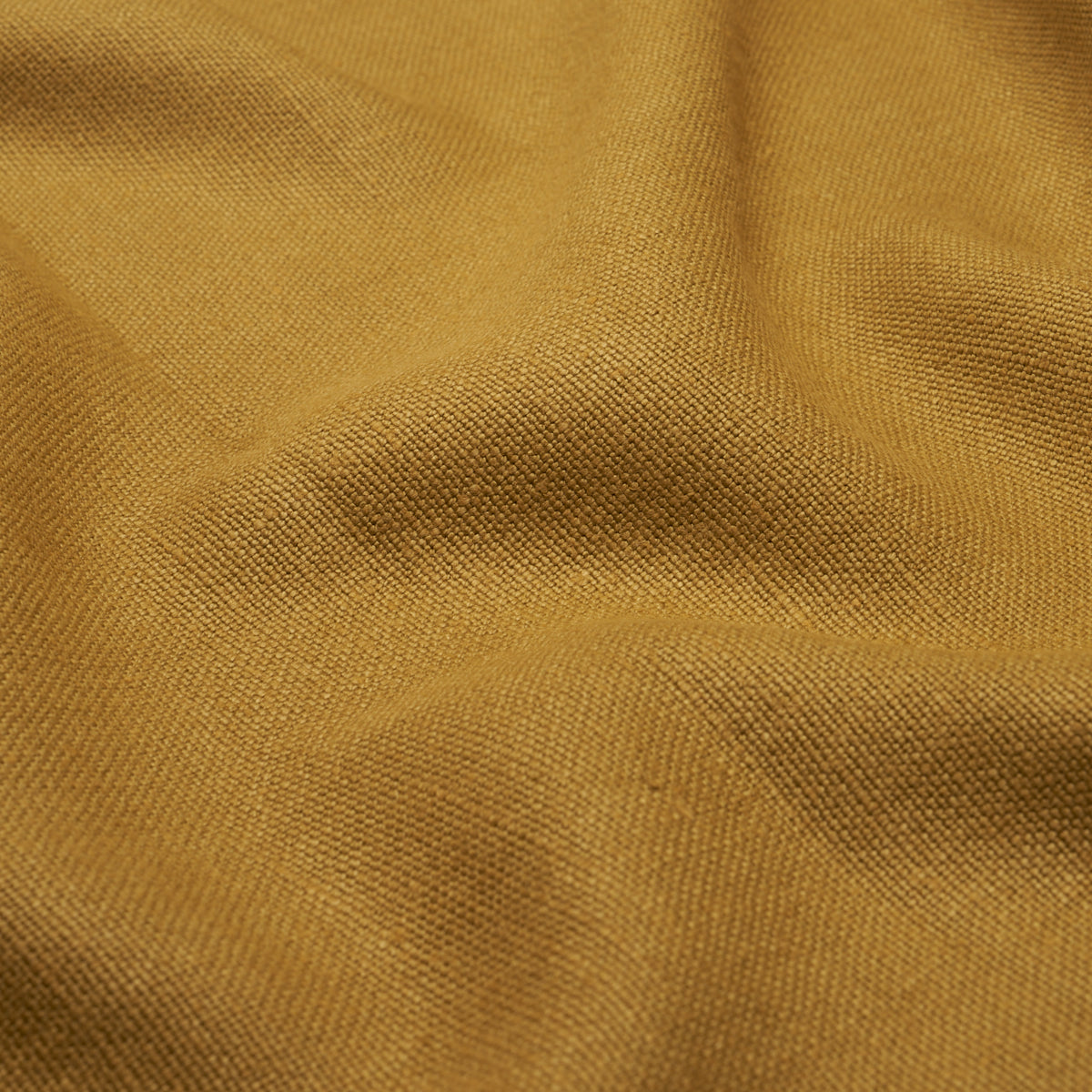 Piet Performance Linen fabric in ochre color - pattern number 86464 - by Schumacher in the Atelier Paris collection