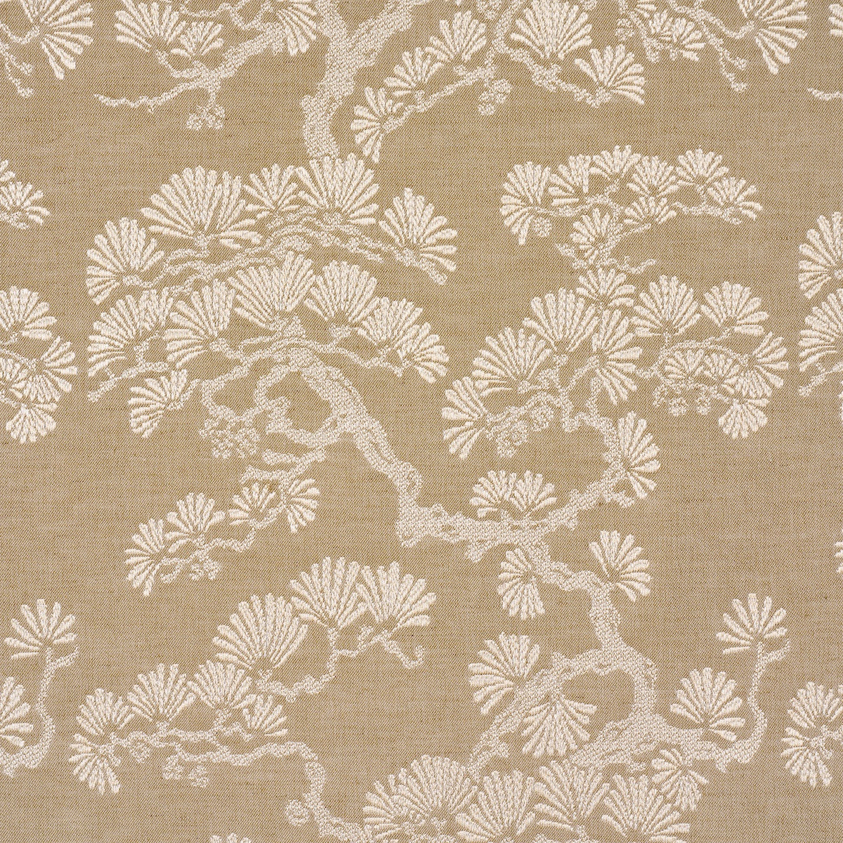 Hinata fabric in neutral color - pattern number 86532 - by Schumacher in the Japonisme collection