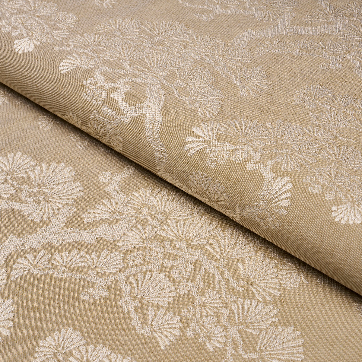 Hinata fabric in neutral color - pattern number 86532 - by Schumacher in the Japonisme collection