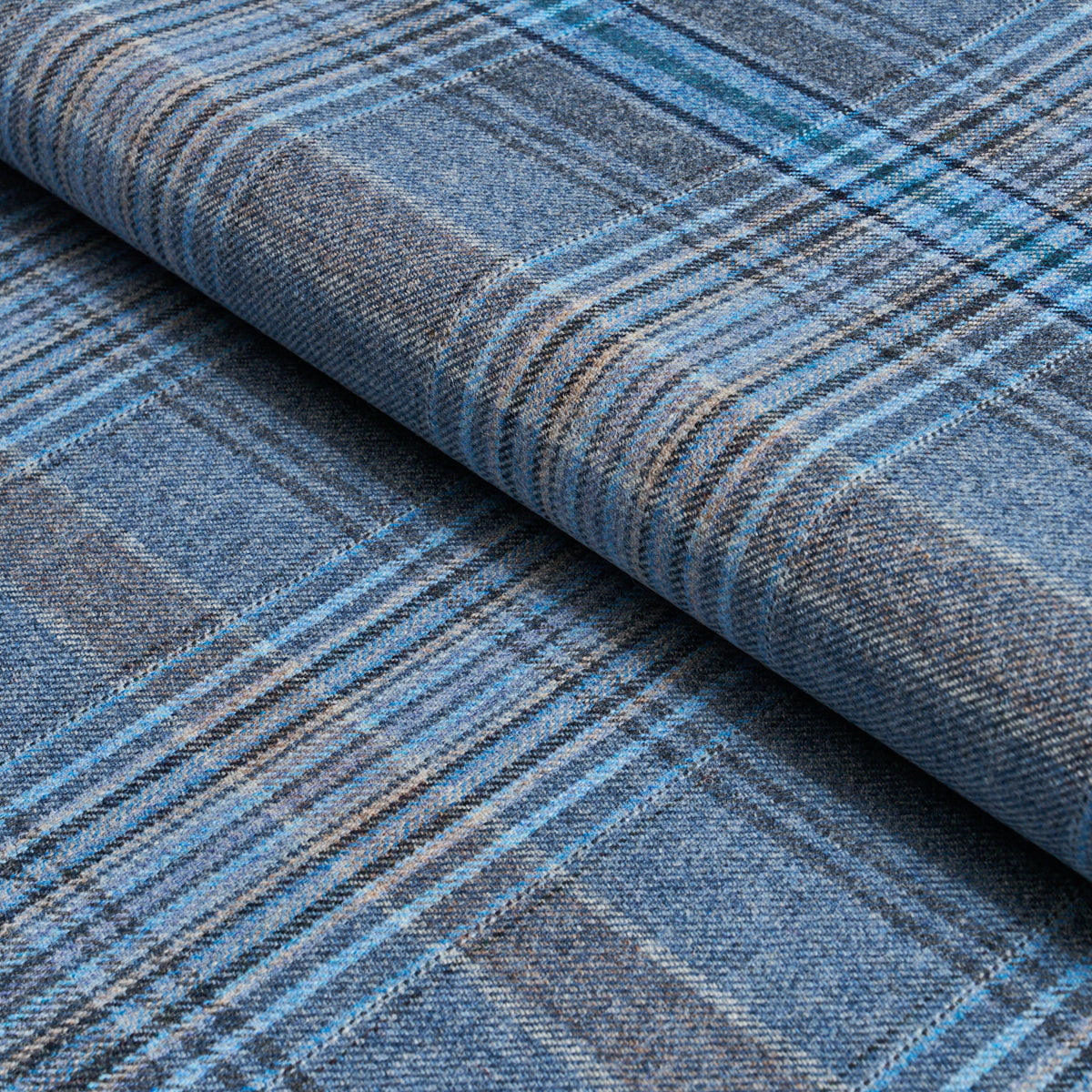Campbell Plaid fabric in indigo color - pattern number 86582 - by Schumacher in the A Country Life collection
