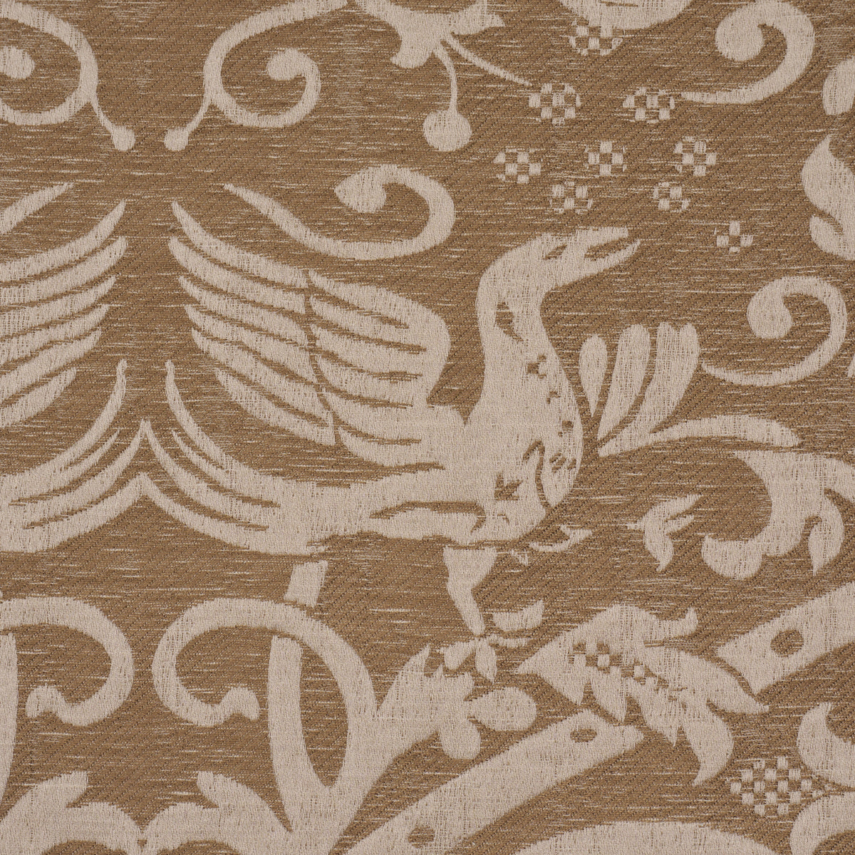 Dougal Damask fabric in wheat color - pattern number 86591 - by Schumacher in the A Country Life collection
