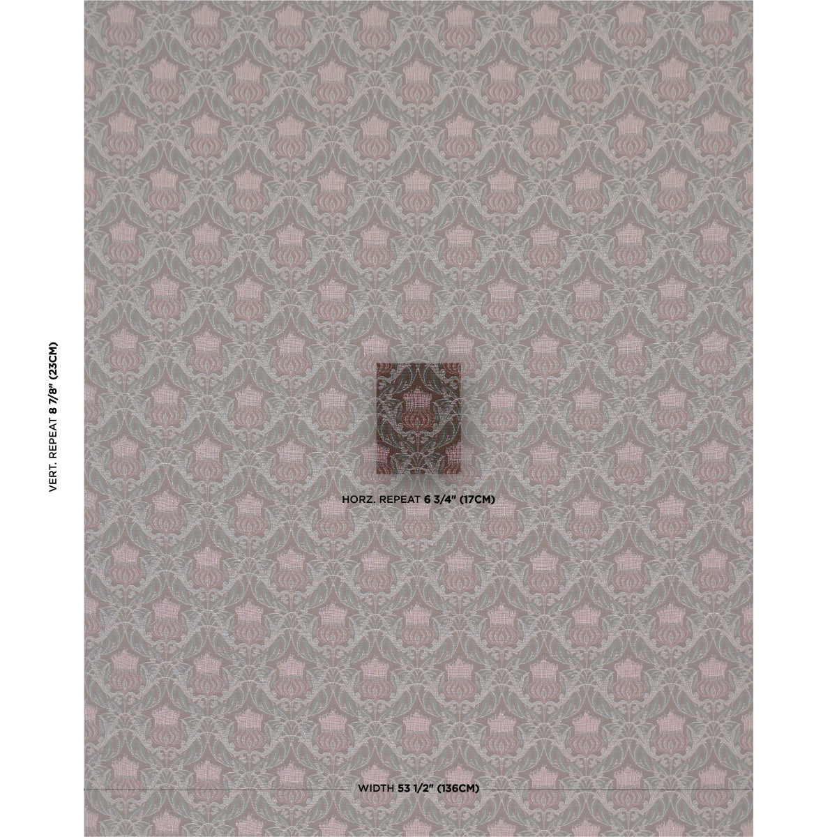 Rowallan Trellis fabric in chocolate color - pattern number 86630 - by Schumacher in the A Country Life collection