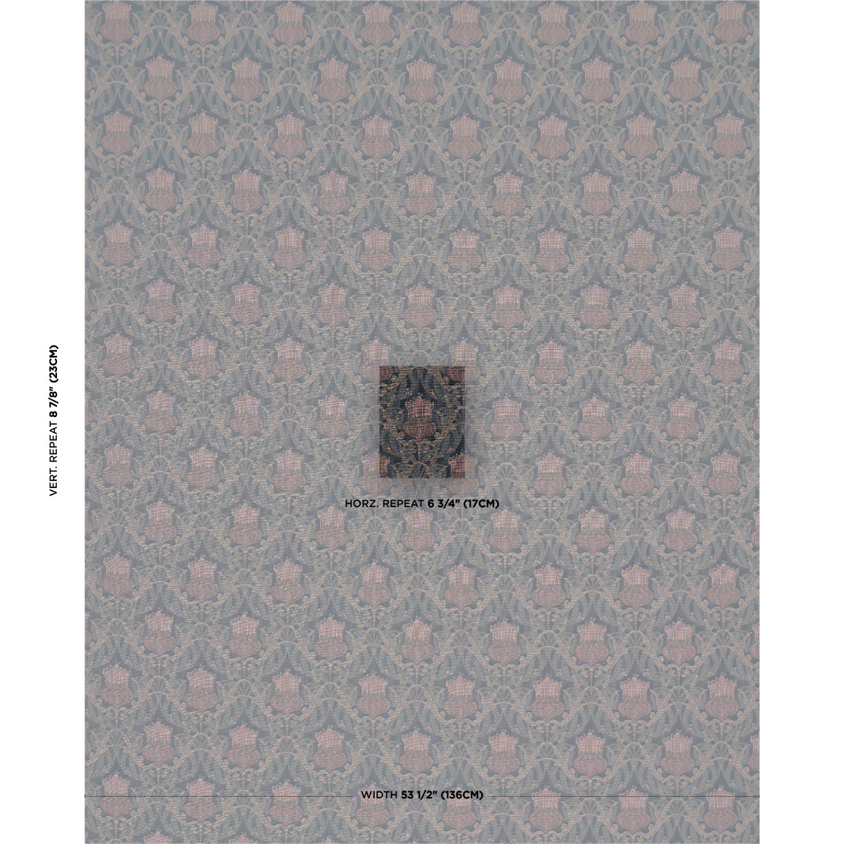 Rowallan Trellis fabric in midnight color - pattern number 86631 - by Schumacher in the A Country Life collection