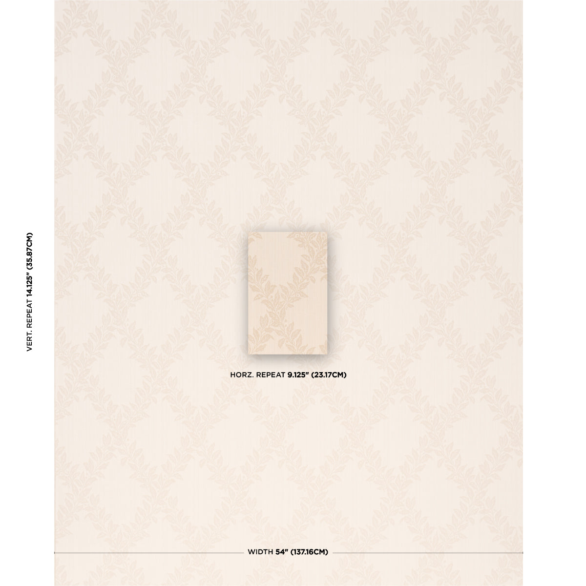 Tyninghame Trellis fabric in ivory color - pattern number 86642 - by Schumacher in the A Country Life collection