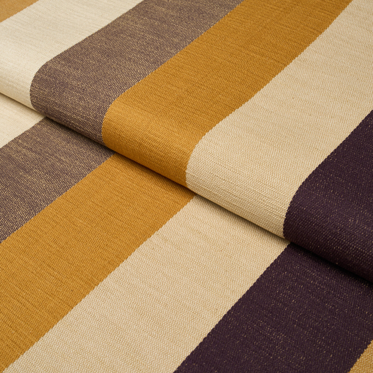 Appino Stripe fabric in ochre color - pattern number 86652 - by Schumacher in the World View collection