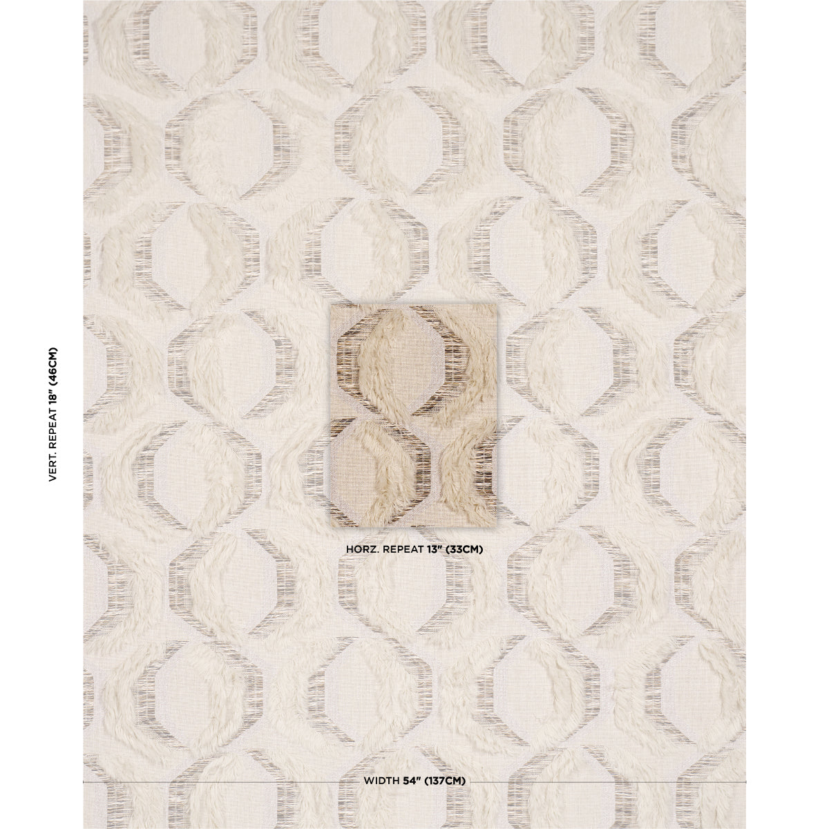 Samira fabric in birch color - pattern number 86690 - by Schumacher in the World View collection