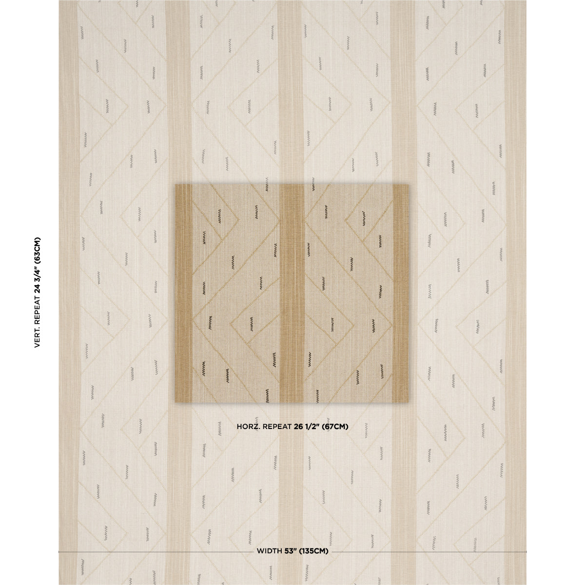 Kapanga Embroidery fabric in oat color - pattern number 86700 - by Schumacher in the World View collection