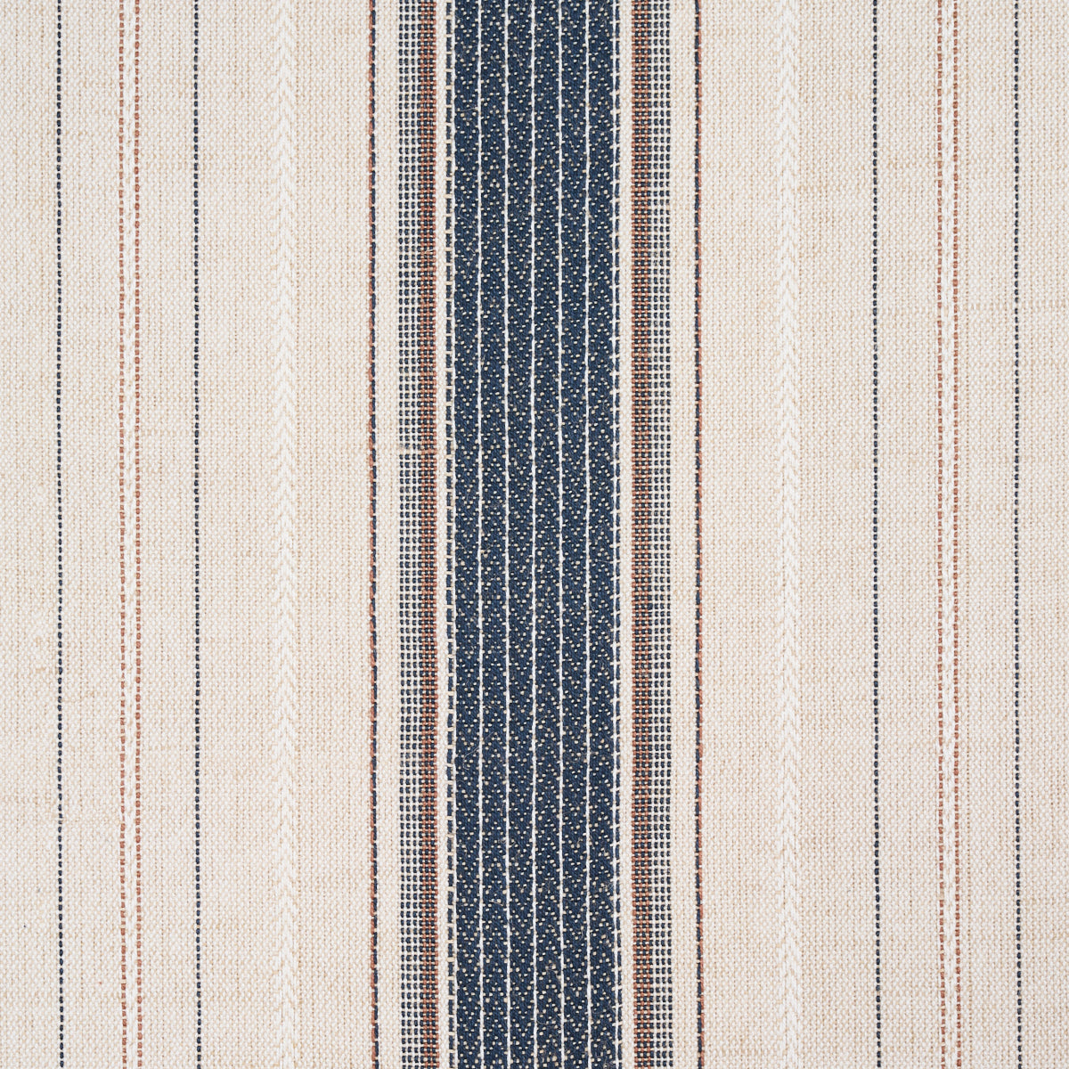 Idris Stripe fabric in indigo color - pattern number 86711 - by Schumacher in the World View collection
