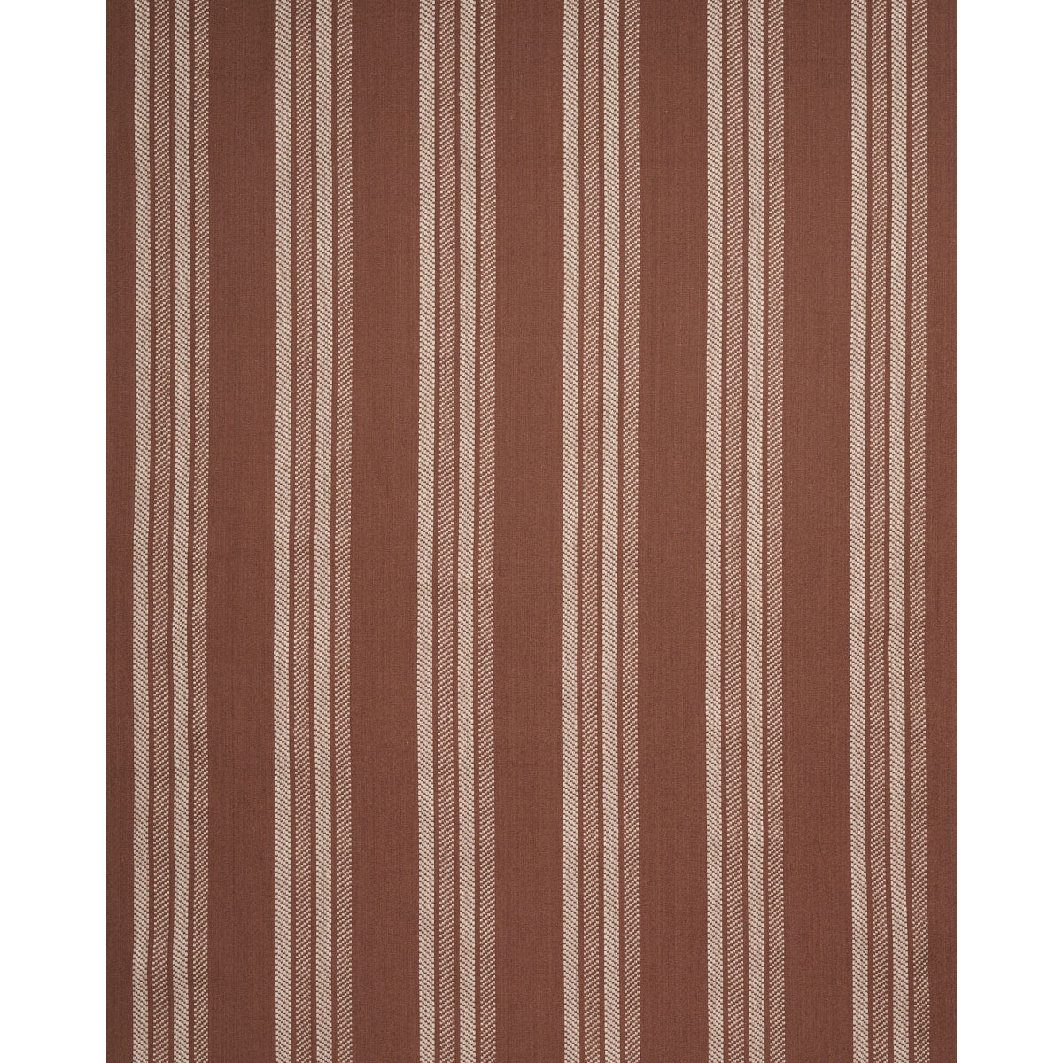 Nor Stripe fabric in terracotta color - pattern number 86741 - by Schumacher in the World View collection