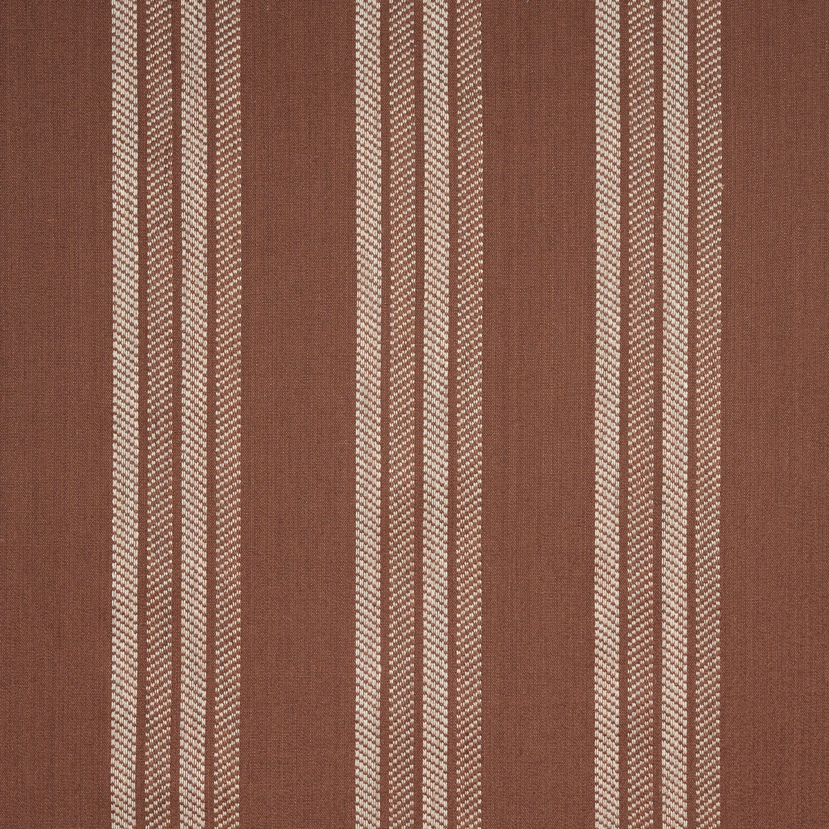 Nor Stripe fabric in terracotta color - pattern number 86741 - by Schumacher in the World View collection