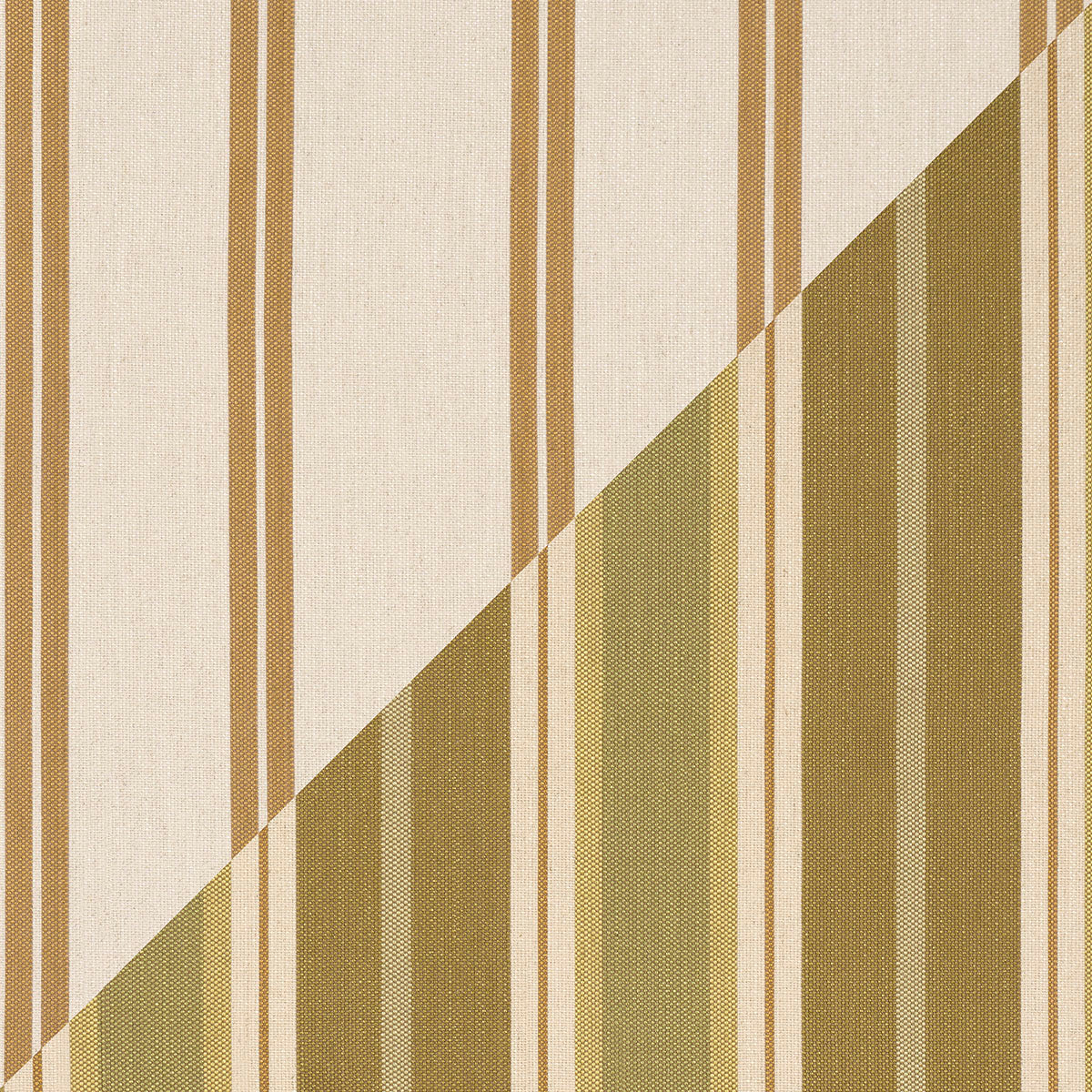 Double Face Stripes fabric in chartreuse color - pattern number 86881 - by Schumacher in the Atelier Paris collection