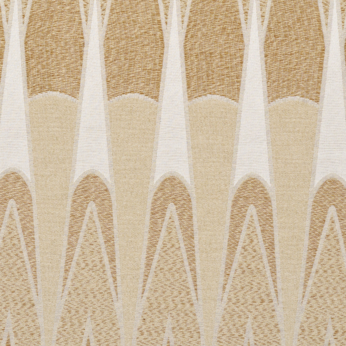 Nightfall Skyline fabric in antique gold color - pattern number 86942 - by Schumacher in the Atelier Paris collection