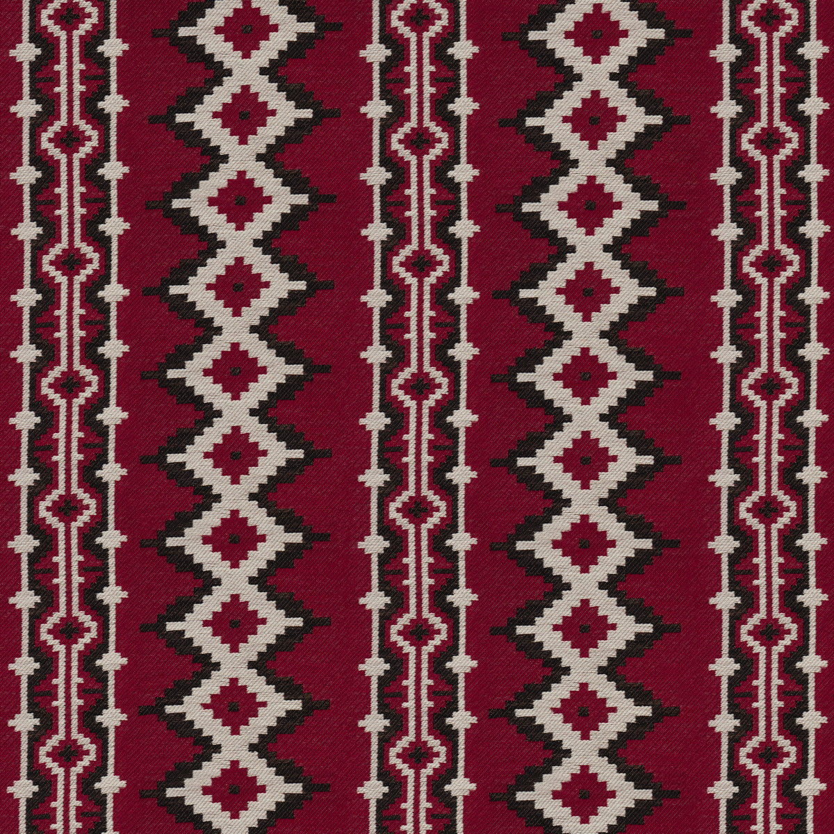 Pathway fabric in red color - pattern number 87001 - by Schumacher in the Kevin Aspaas collection