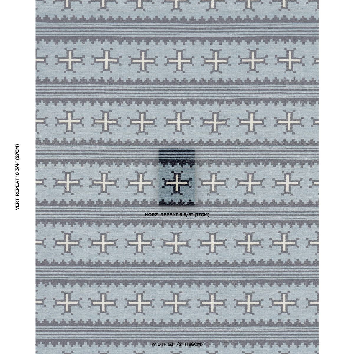 Born For Water fabric in sky color - pattern number 87011 - by Schumacher in the Kevin Aspaas collection
