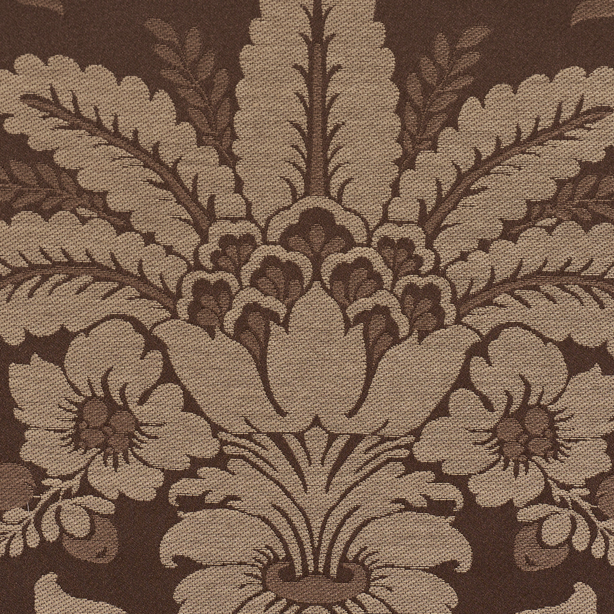 Kennedy Damask fabric in brown color - pattern number 87095 - by Schumacher in the Mark D. Sikes collection