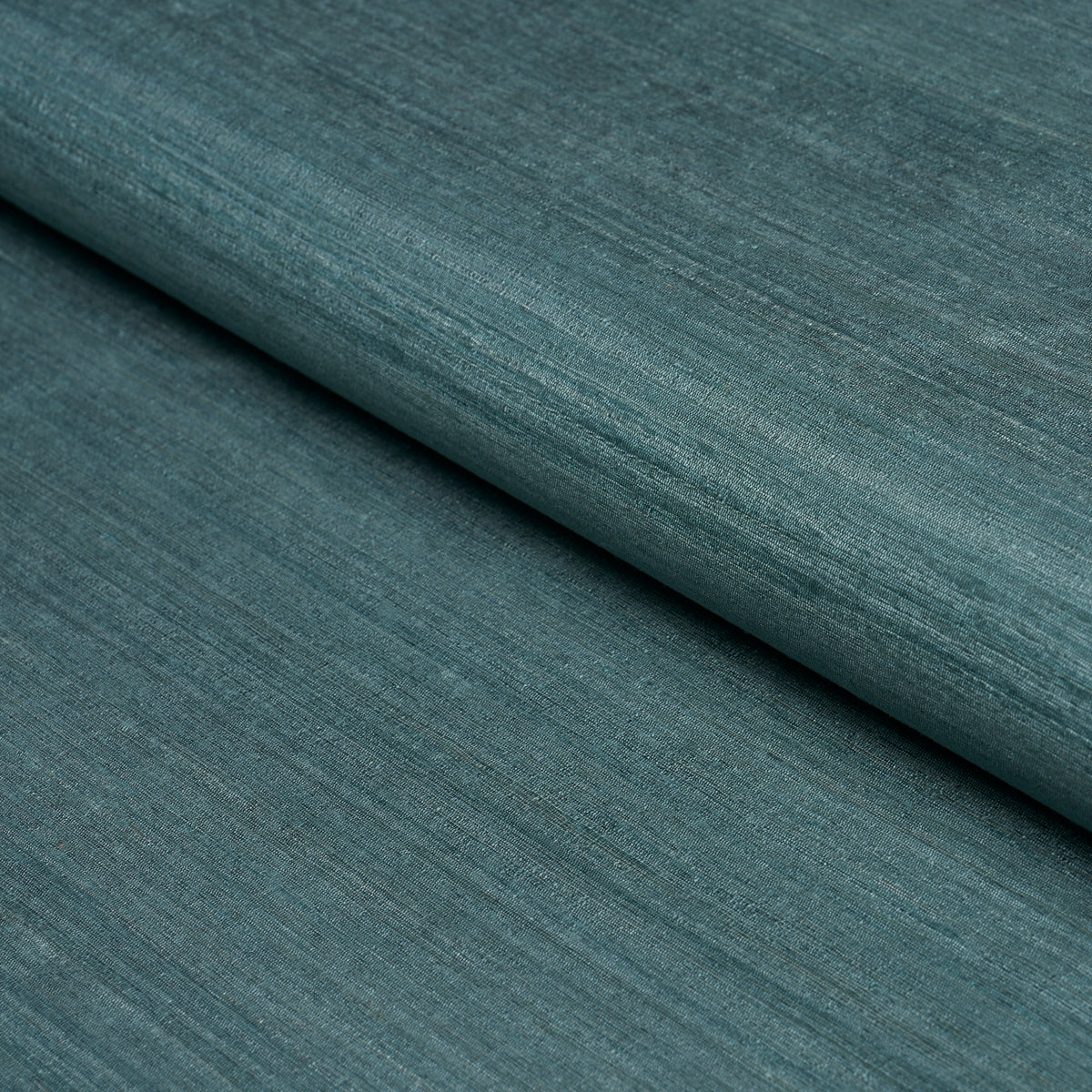 Masara Handwoven Silk fabric in Petrol color - pattern number 87226 - by Schumacher in the Perfect Basics: Silks collection