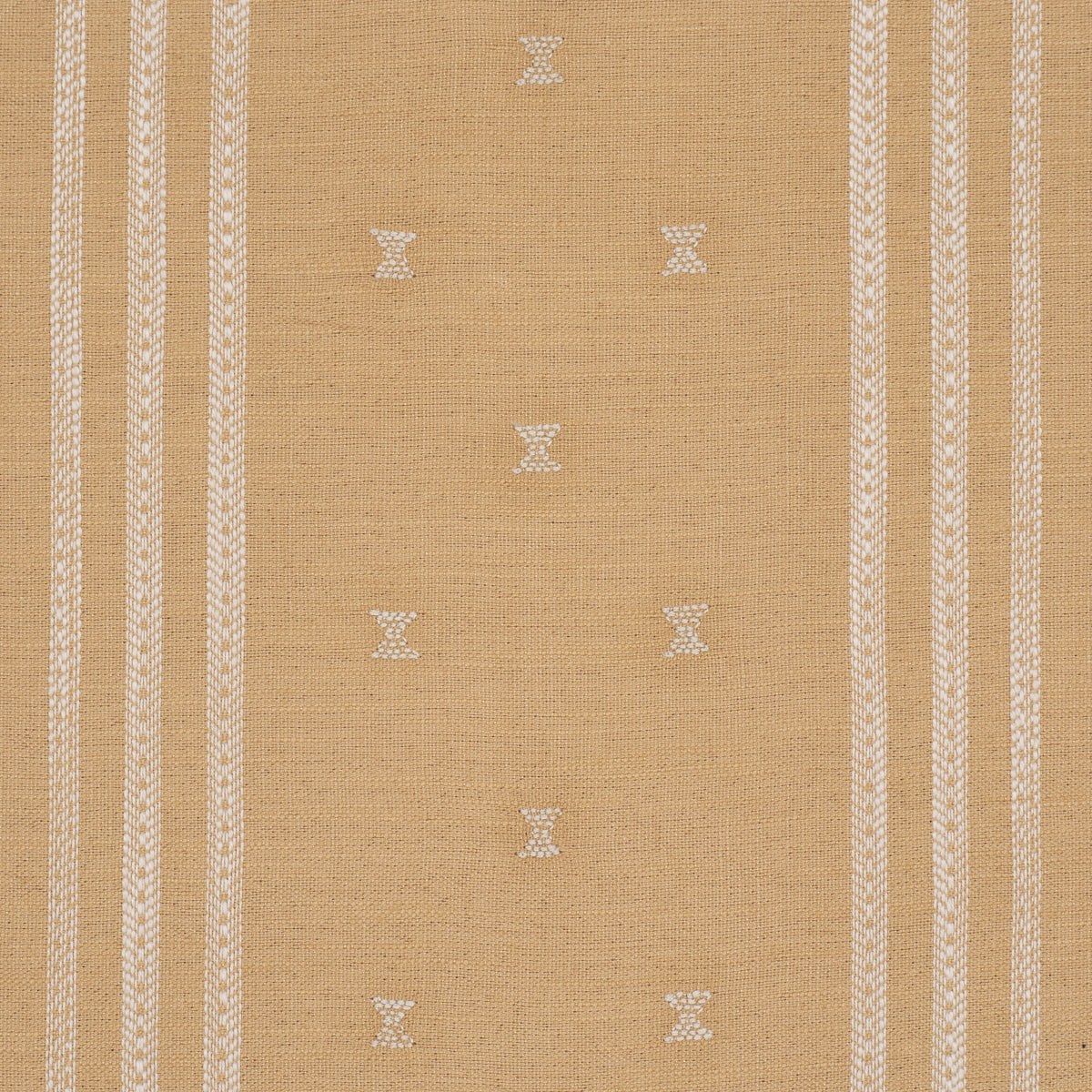 Imara Stripe fabric in Ochre color - pattern number 87252 - by Schumacher in the Bohemia collection