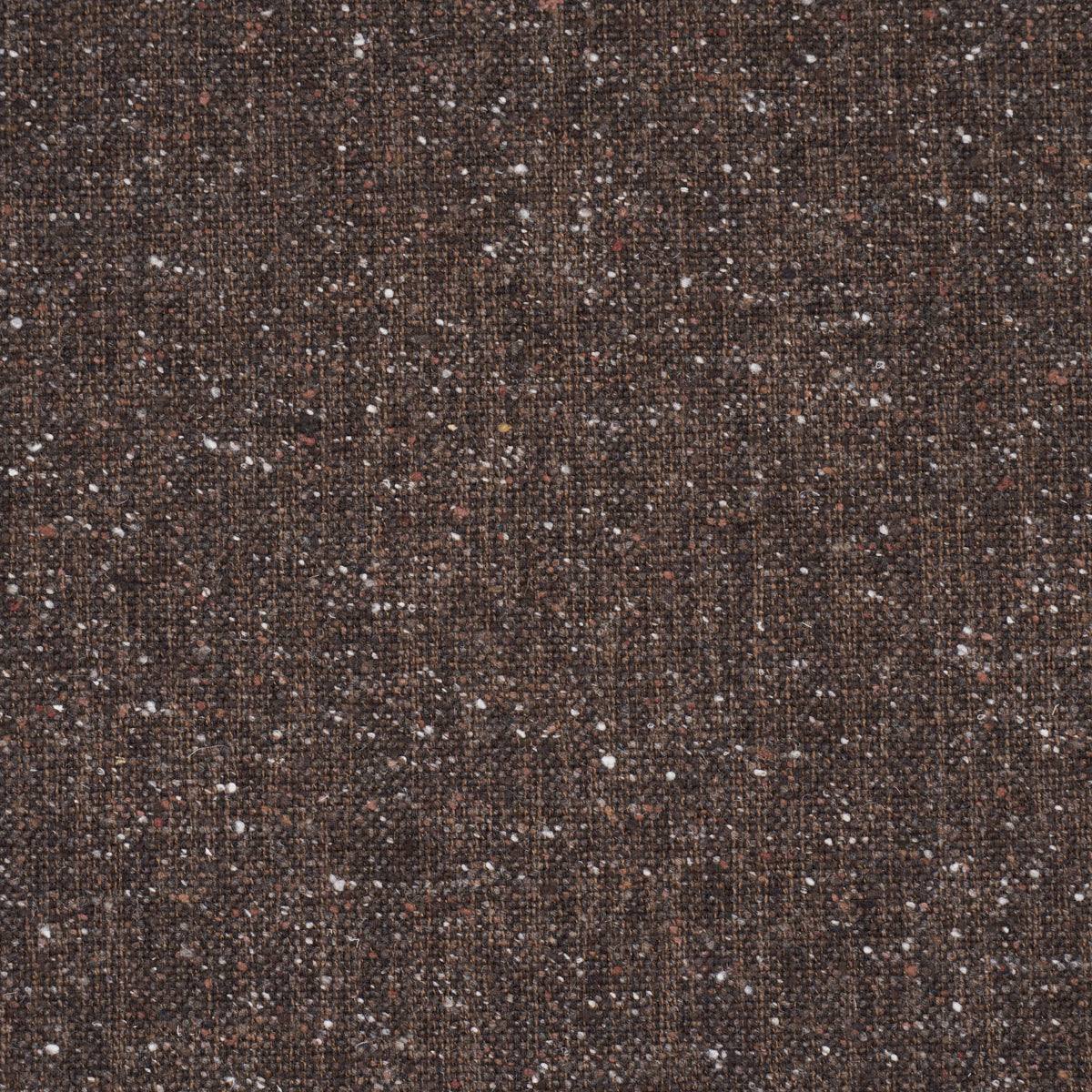 Clarke Donegal Wool Blend fabric in Dark Brown color - pattern number 87313 - by Schumacher in the Patterson Flynn collection