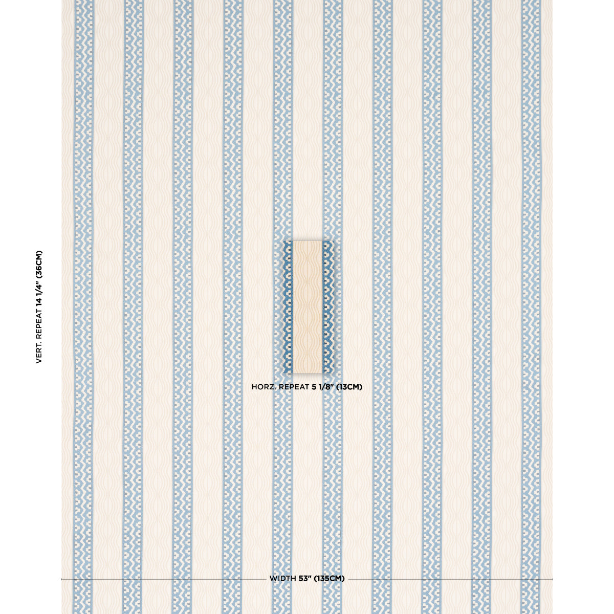 Creme Anglaise fabric in English Cream/Denim Blue color - pattern number 87450 - by Schumacher in the Johnson Hartig collection