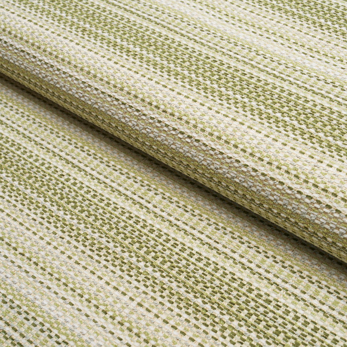 Sabine Performance Stripe fabric in green color - pattern number 87641 - by Schumacher in the Schumacher Utility: Wovens collection