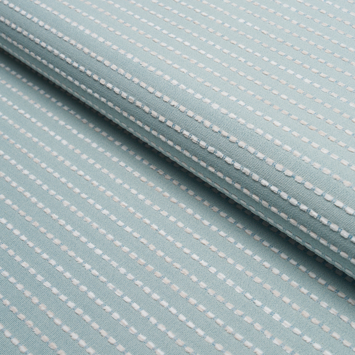 Austen Performance Stripe fabric in sky color - pattern number 87680 - by Schumacher in the Schumacher Utility: Wovens collection