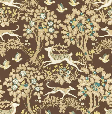 Mille Fleur fabric in sable color - pattern 970089.613.0 - by Lee Jofa in the Eric Cohler Lodge collection