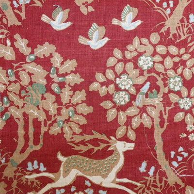Mille Fleur Pri fabric in berry color - pattern 970089.97.0 - by Lee Jofa