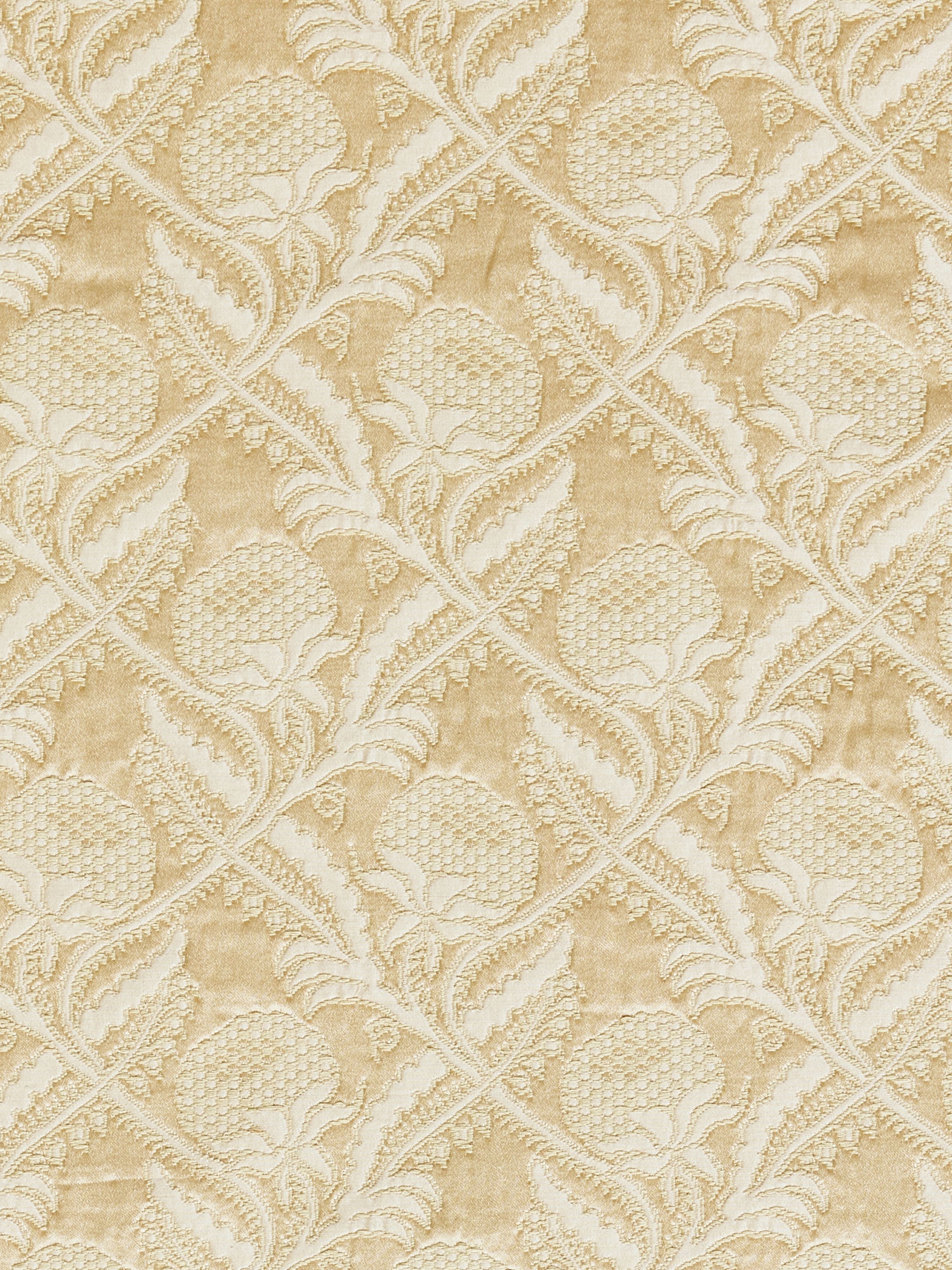 Droguet Lampas fabric in beige color - pattern number A0 00017588 - by Scalamandre in the Old World Weavers collection