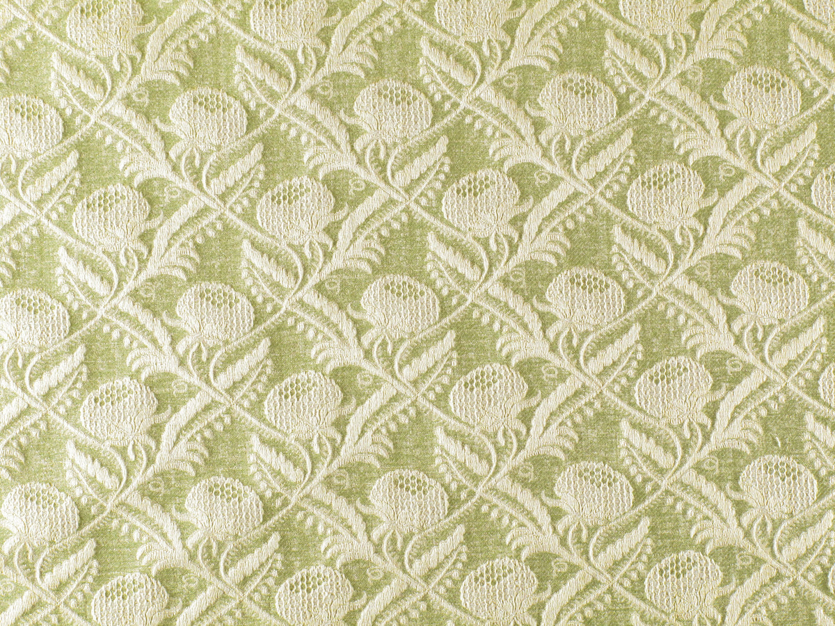 Boutonniere fabric in leaf color - pattern number A7 000514PG - by Scalamandre in the Old World Weavers collection