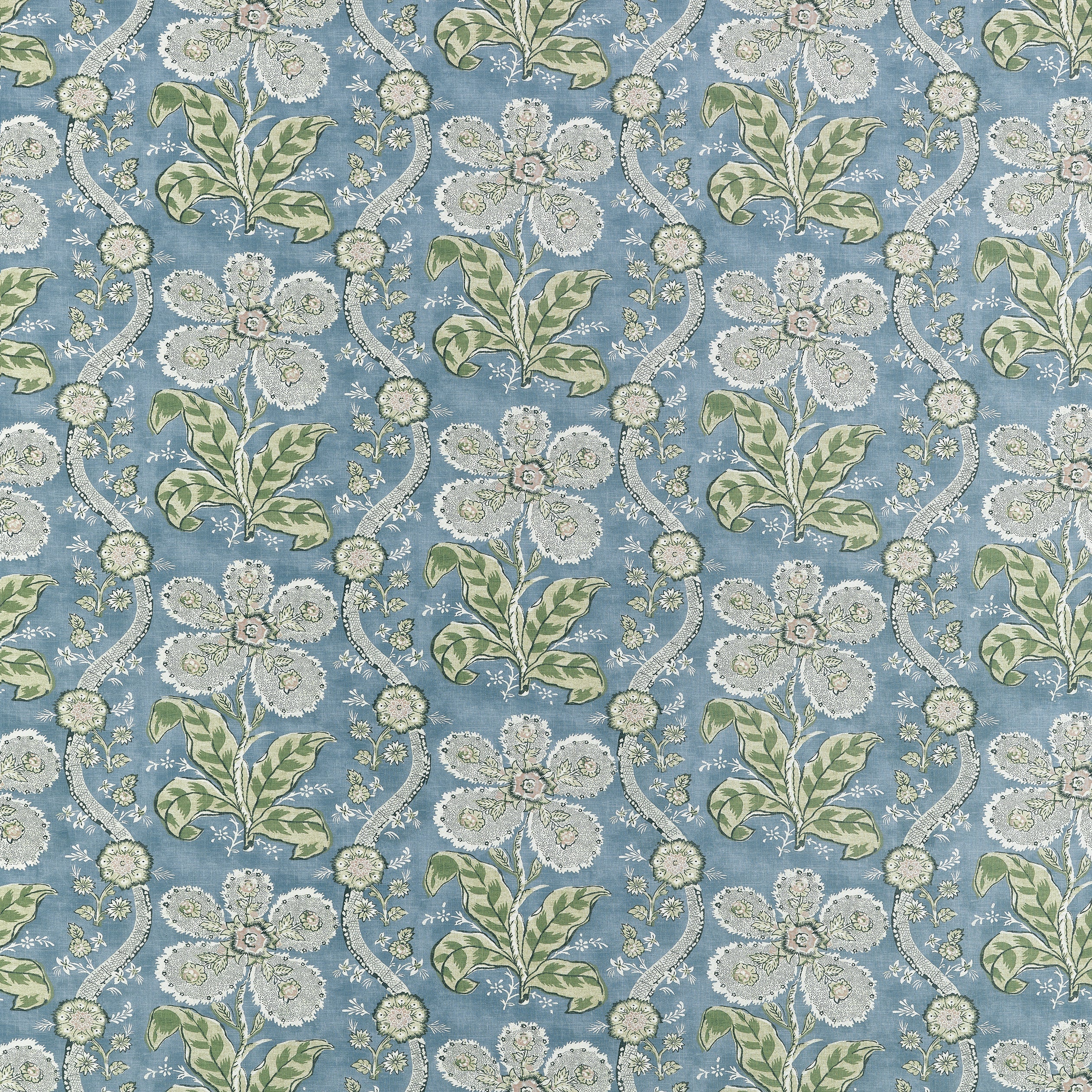 St. Gilles fabric in mineral and green color - pattern number AF10723 - by Anna French in the Clermont collection