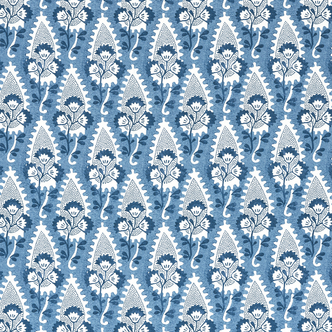 Cornwall fabric in blue color - pattern number AF15120 - by Anna French in the Antilles collection