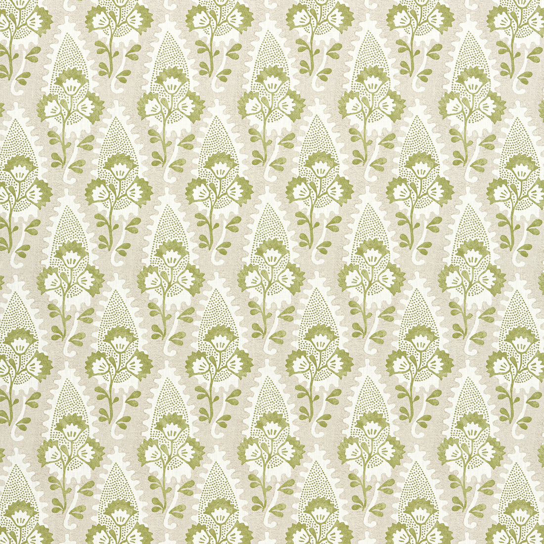 Cornwall fabric in green and beige color - pattern number AF15121 - by Anna French in the Antilles collection