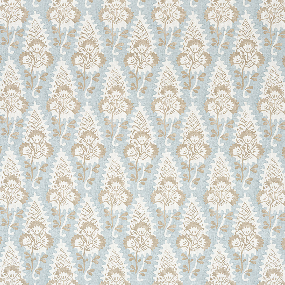 Cornwall fabric in spa blue color - pattern number AF15123 - by Anna French in the Antilles collection