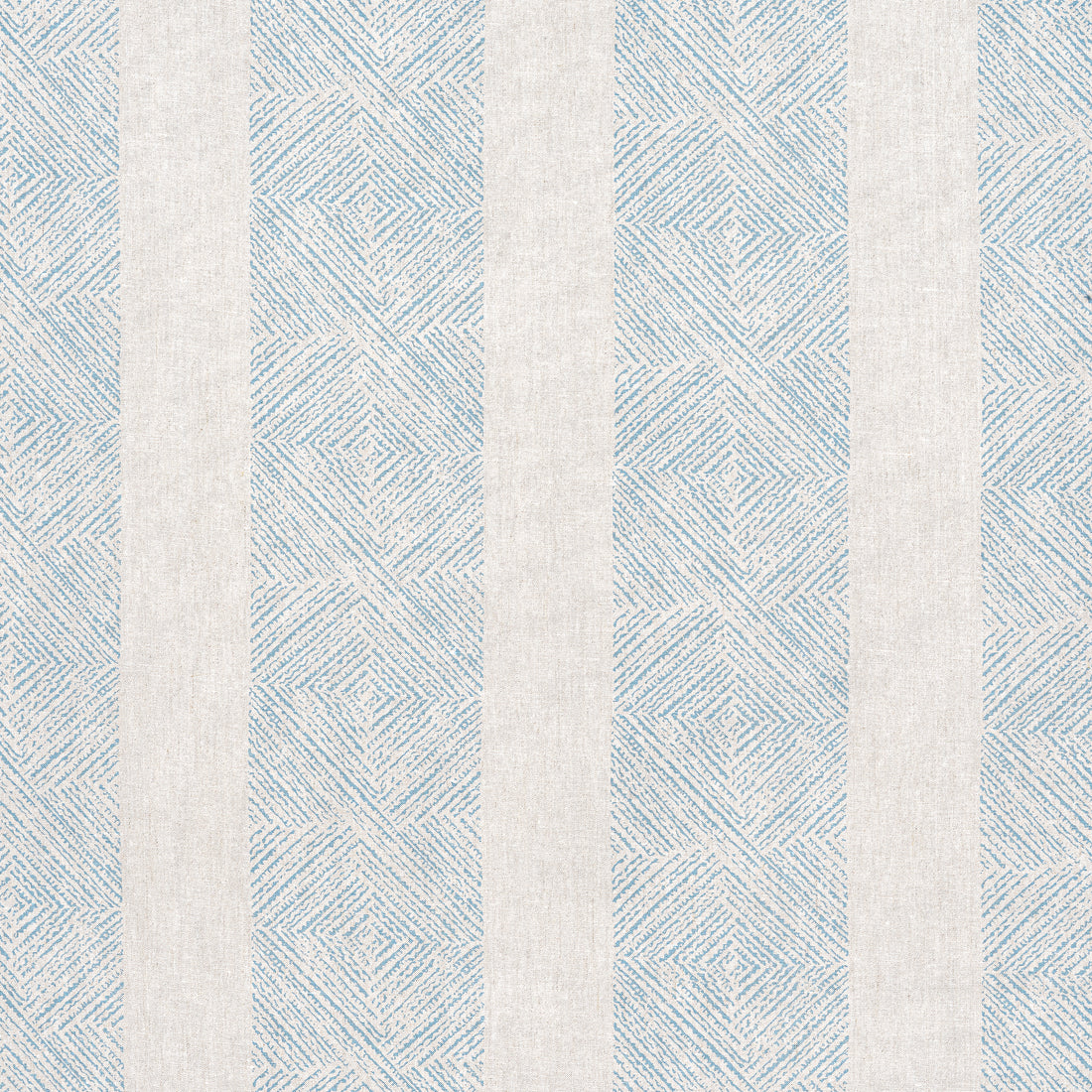 Clipperton Stripe fabric in blue on natural color - pattern number AF15129 - by Anna French in the Antilles collection