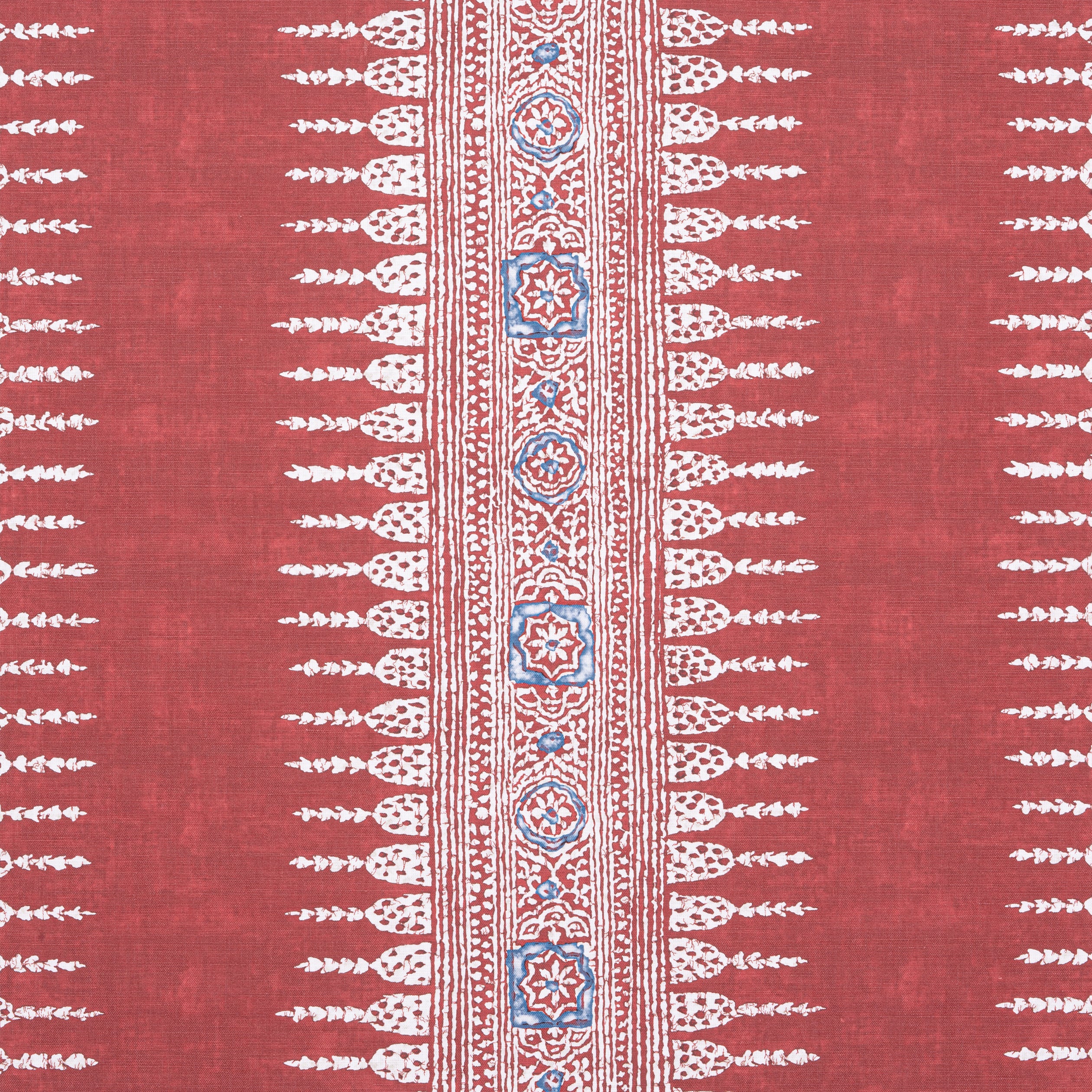 Javanese Stripe fabric in red color - pattern number AF15138 - by Anna French in the Antilles collection